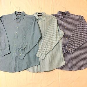 Kirkland Signature Slim Fit Long Sleeved Dress Shirts - 3 Bundle